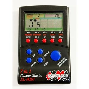 Smartland Casino Master Handheld Game Black 7-in-1 SL-9010